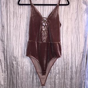 Mauve Velvet Bodysuit size M